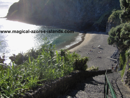 Caloura Beach in the Azores