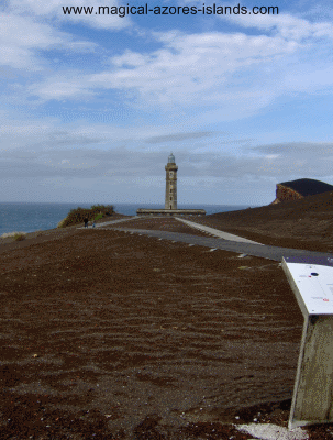 Capelinhos Lighthouse in Faial Azores