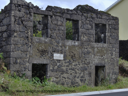 Faial, Azores, ruins near Capelinhos
