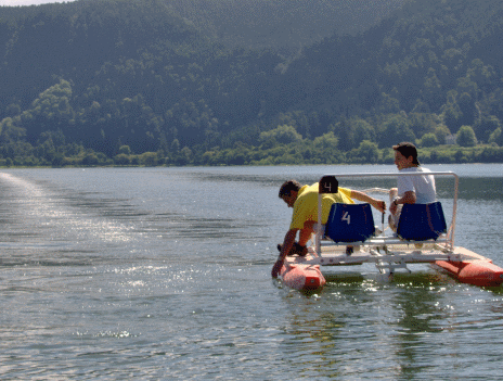 on Furnas Lake, Sao Miguel