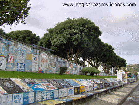 Paintings at the marina in Horta