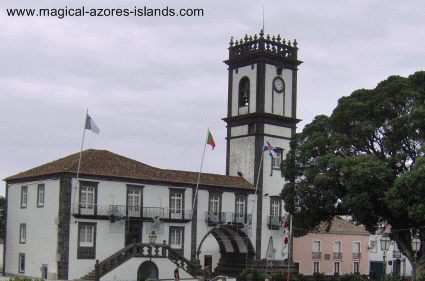 Ribeira Grande Church in square