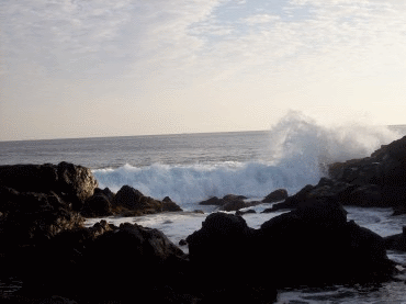 Waves coming in from the ocean