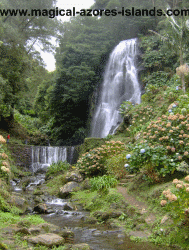 One of the waterfalls at Achadinha in Sao Miguel Azores