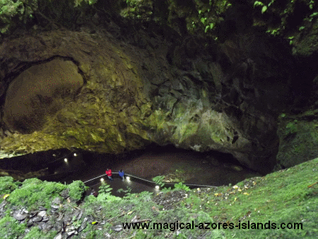 Inside Algar do Carvao, Terceira, Azores