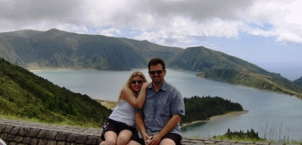 At Lagoa do Fogo on Sao Miguel Azores