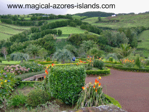 A view of the gardens at Miradouro da Ponta do Sossego