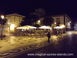 A patio in Ponta Delgada Azores