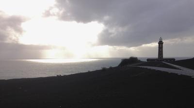 The lighthouse in Capelinhos, Faial. 