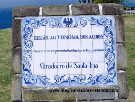 At Miradouro da Santa Iria in the Azores Islands