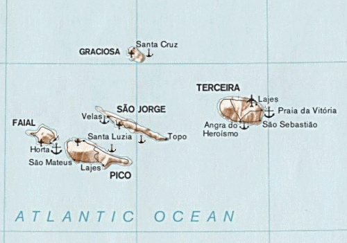 Azores Map Central Group> <br> <br clear=