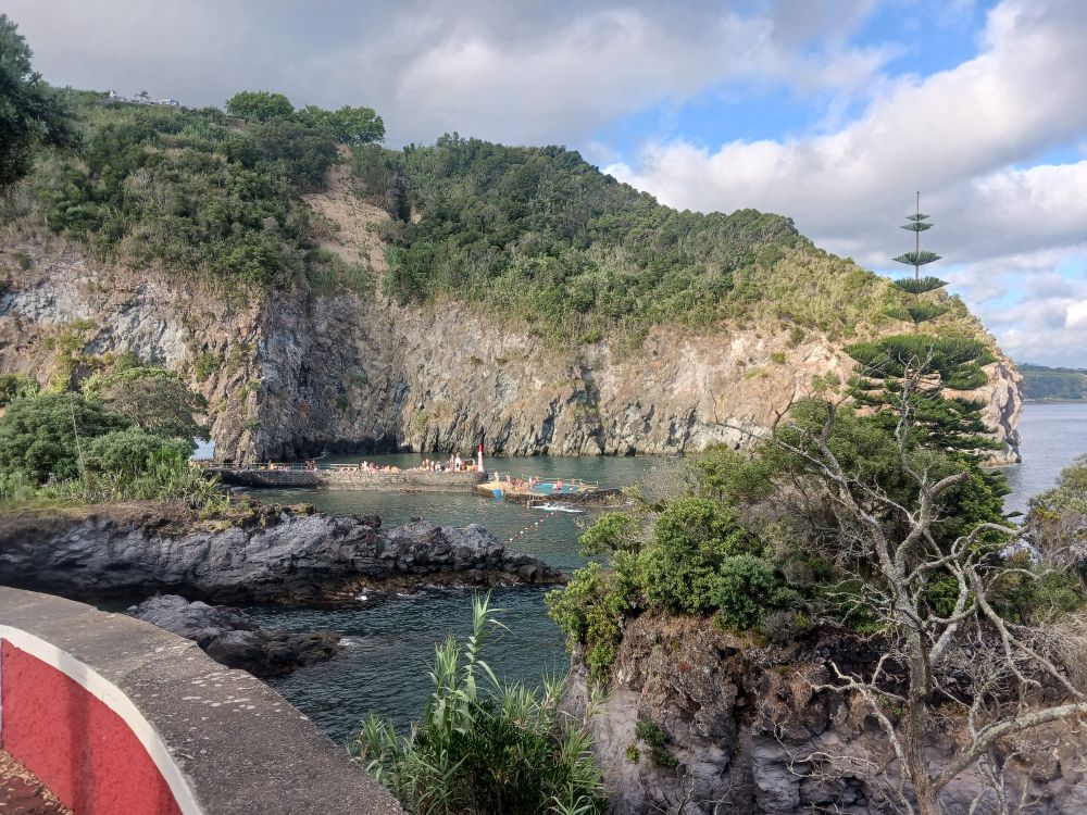 A view of the pool in Caloura