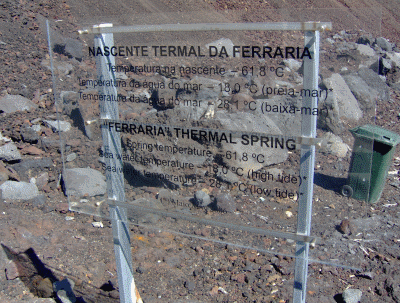 Ponta da Ferraria Temperature