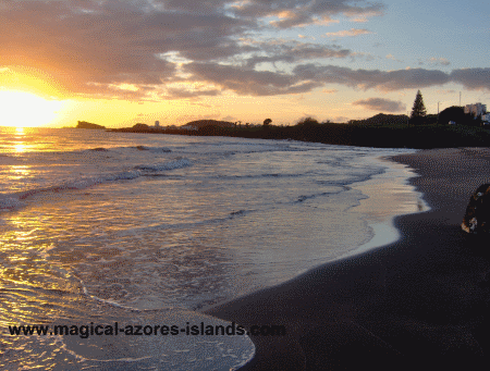 Populo Beach in Sao Miguel Azores