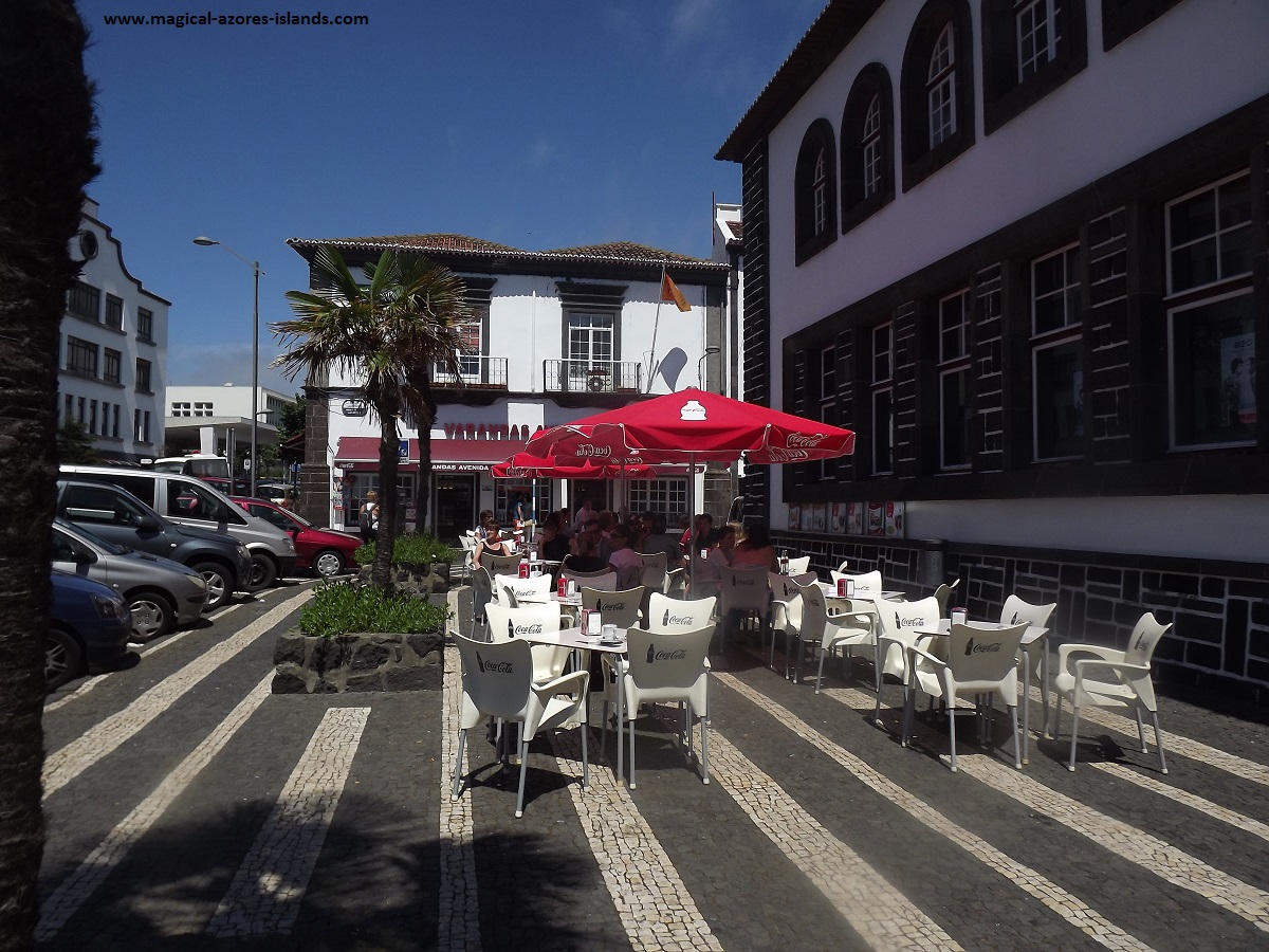 A cafe in Ponta Delgada, Sao Miguel, Azores