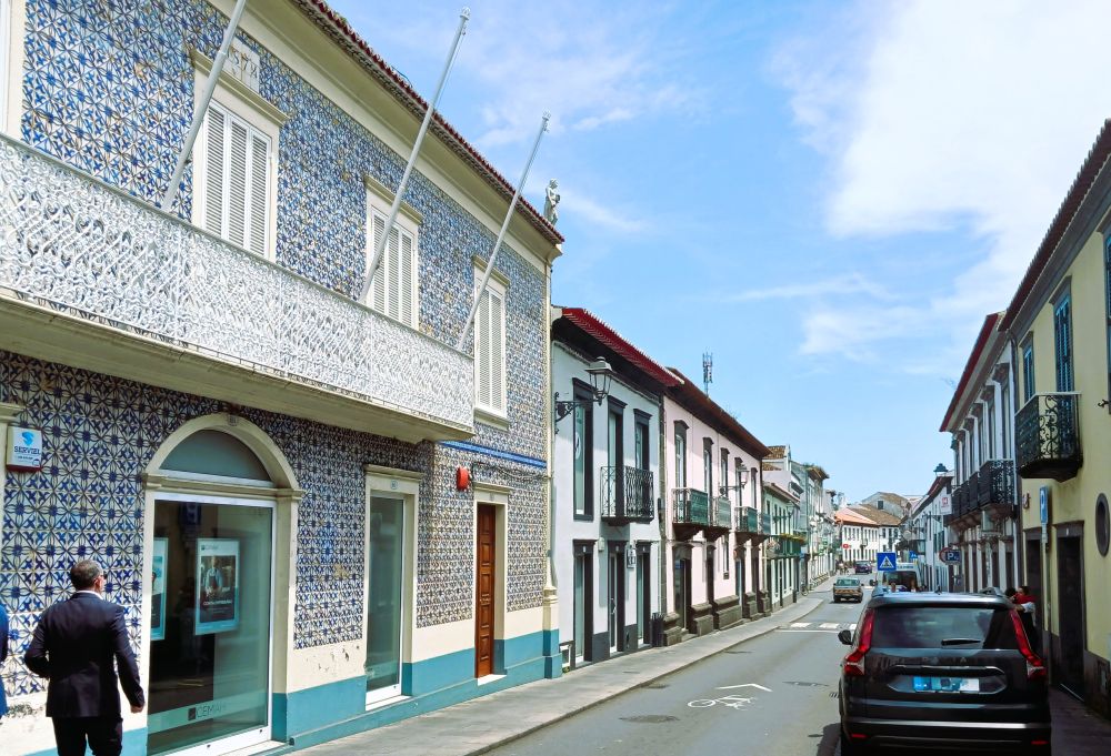 Visit the Azores. A street in Ribeira Grande