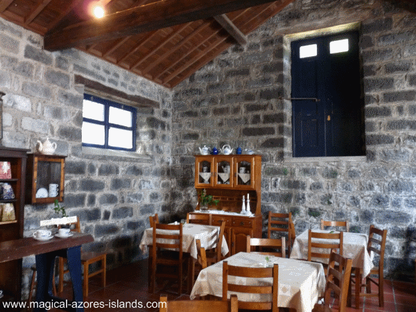 Inside the gift shop at Cha Porto Formoso in Sao Miguel